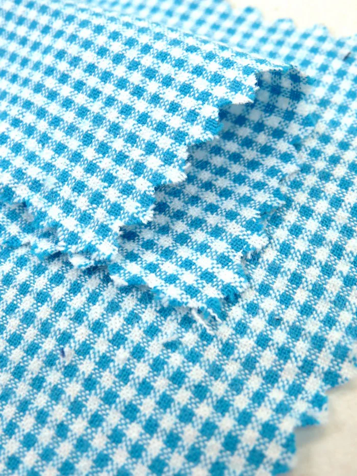 Gingham Seersucker Cotton Fabric - Image 6