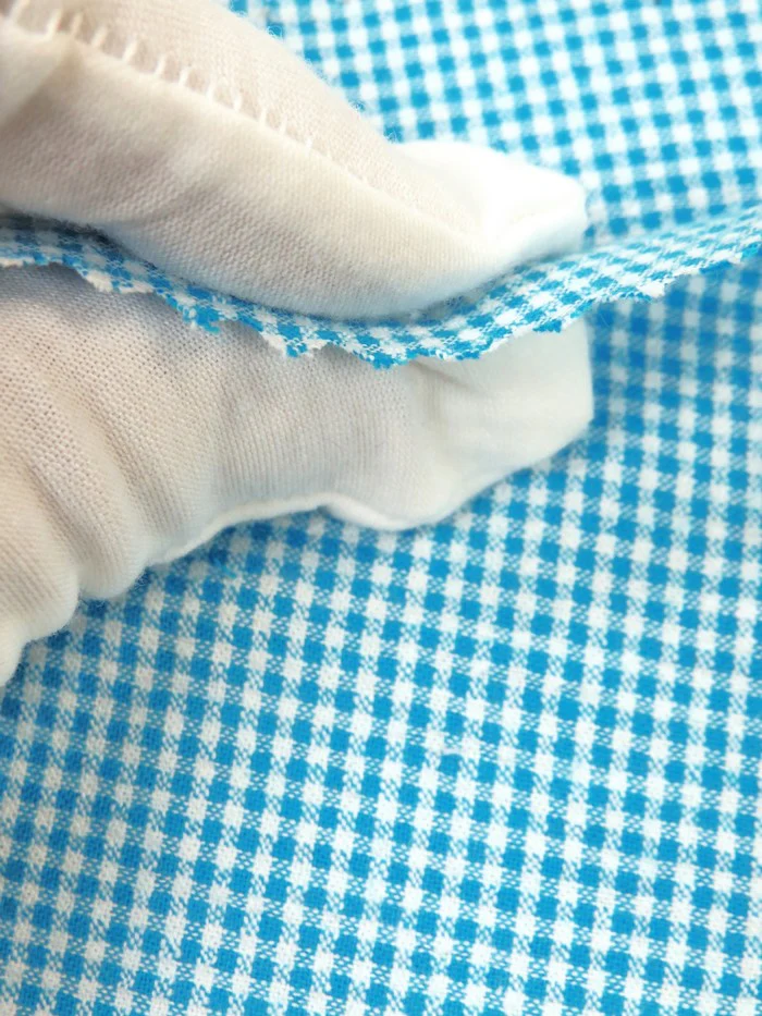 Gingham Seersucker Cotton Fabric - Image 7