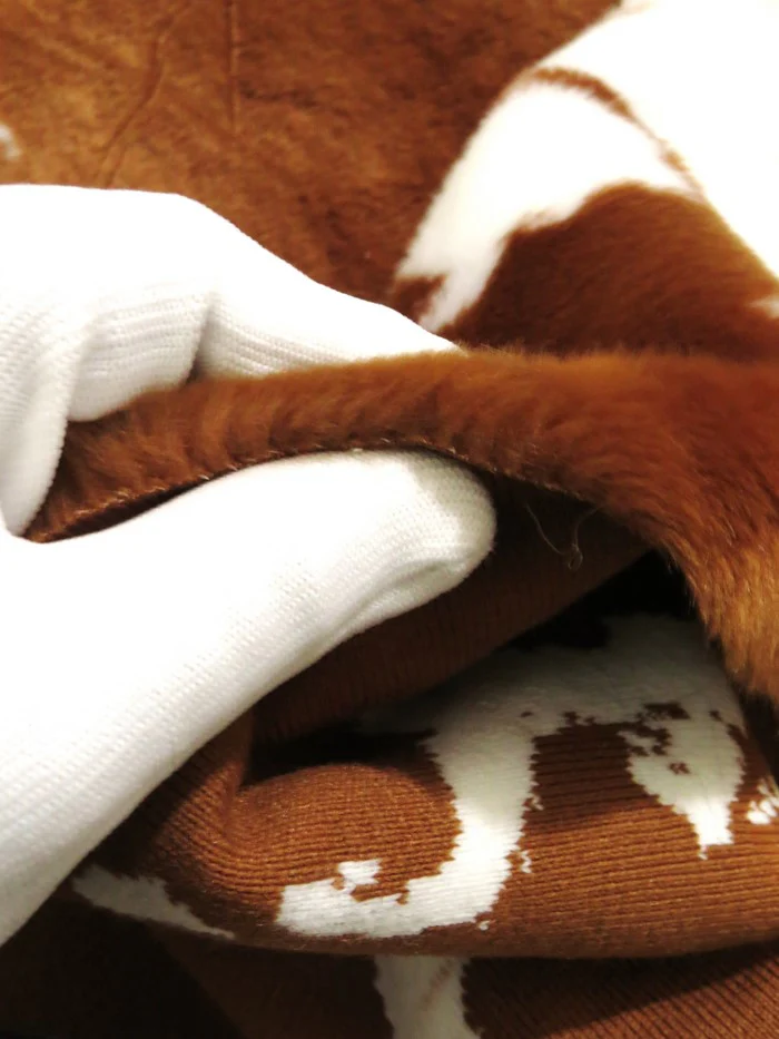 Half Shag Faux Fur Fabric (Cow)(Knit Backing) / Sold By The Yard - Image 3