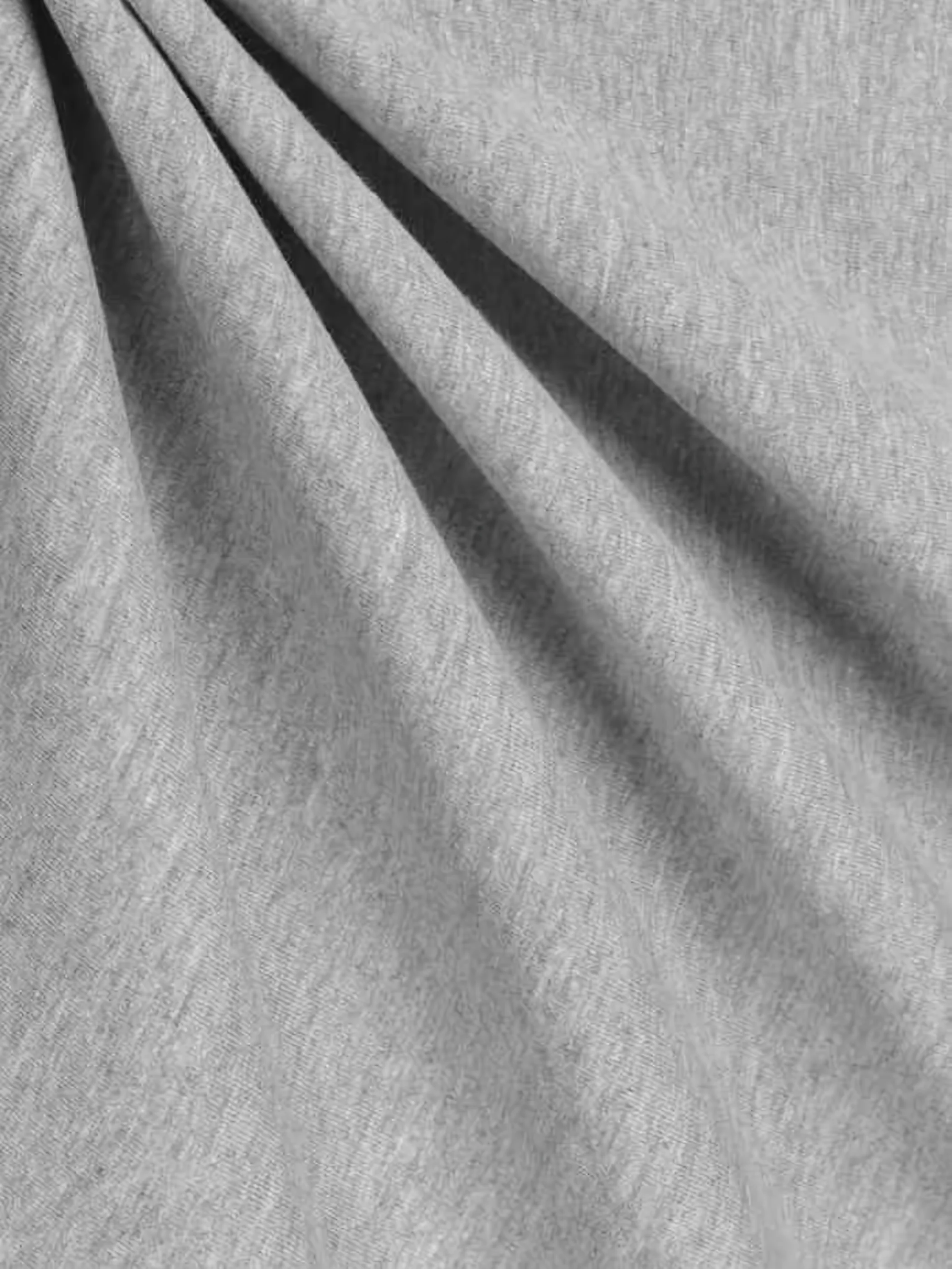Heavy Interlock Poly Cotton Fabric / Heather Gray / Sold By The Yard