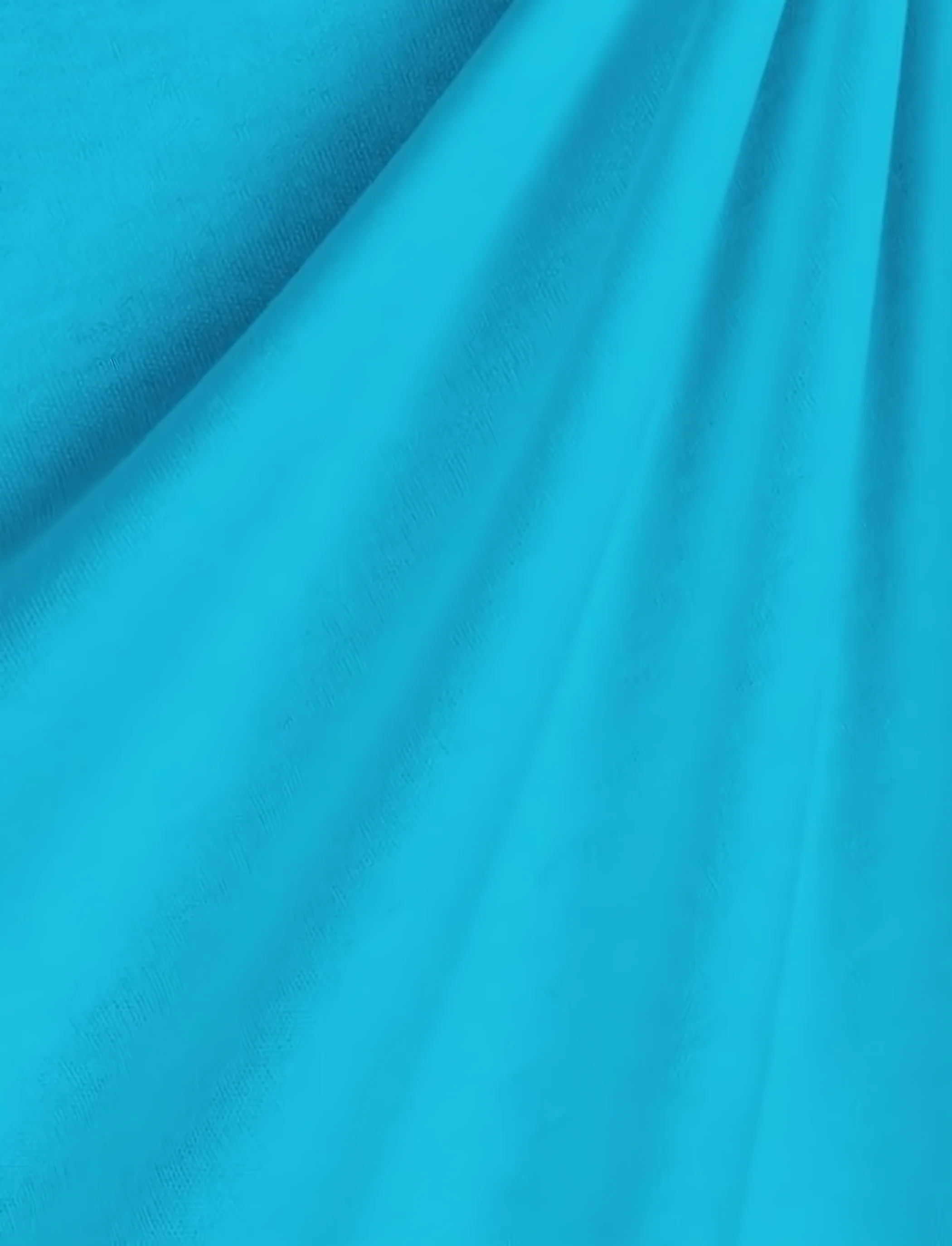 Heavy Interlock Poly Cotton Fabric / Turquoise / Sold By The Yard