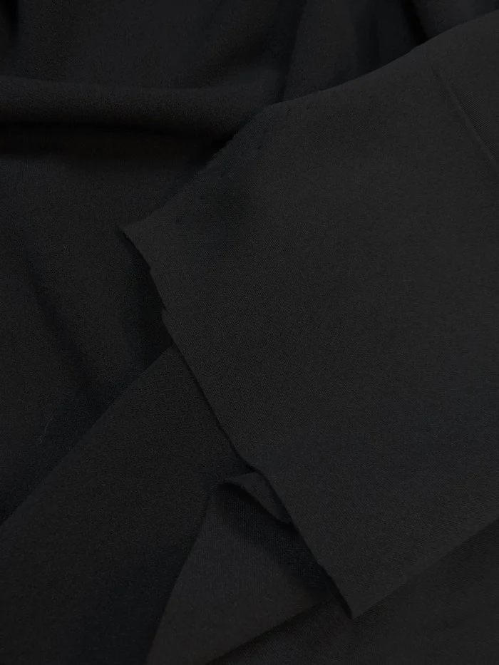 Heavy Stretch Crepe Fabric - Black - Image 3