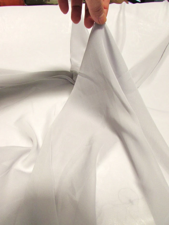 Solid Hi-Multi Chiffon Dress Fabric / Hunter Green / 40 Yard Roll - Image 3