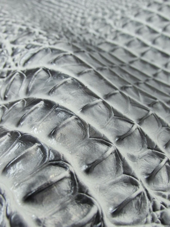 Hydra Gator 3D Embossed Vinyl Fabric / Molasses Brown / By The Roll - 30 Yards - Image 3