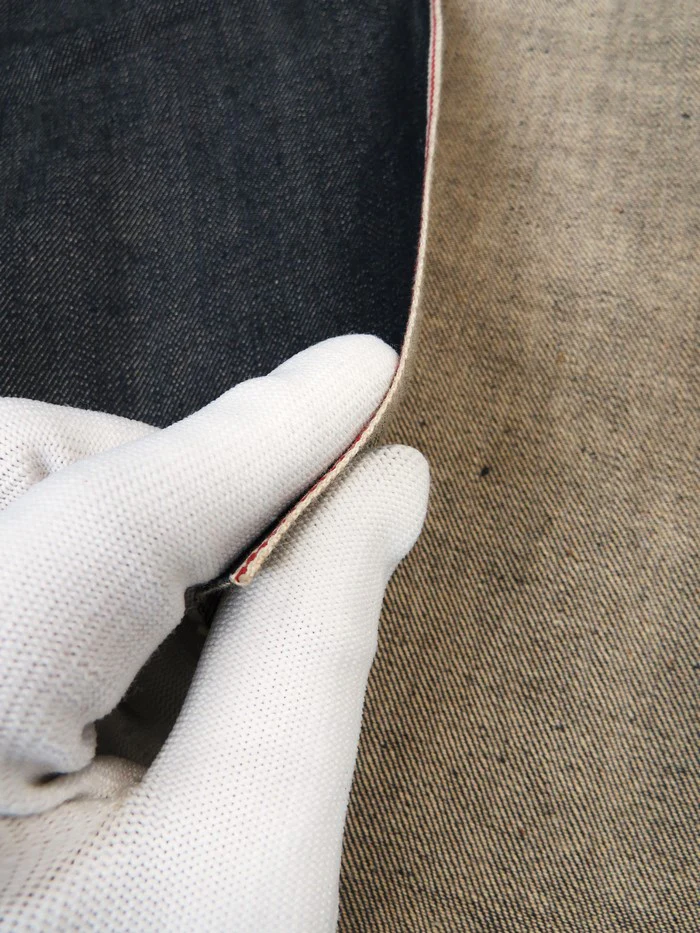 INDIGO JAPANESE SELVEDGE DENIM - RED/WHITE TICKER 14OZ - Image 2