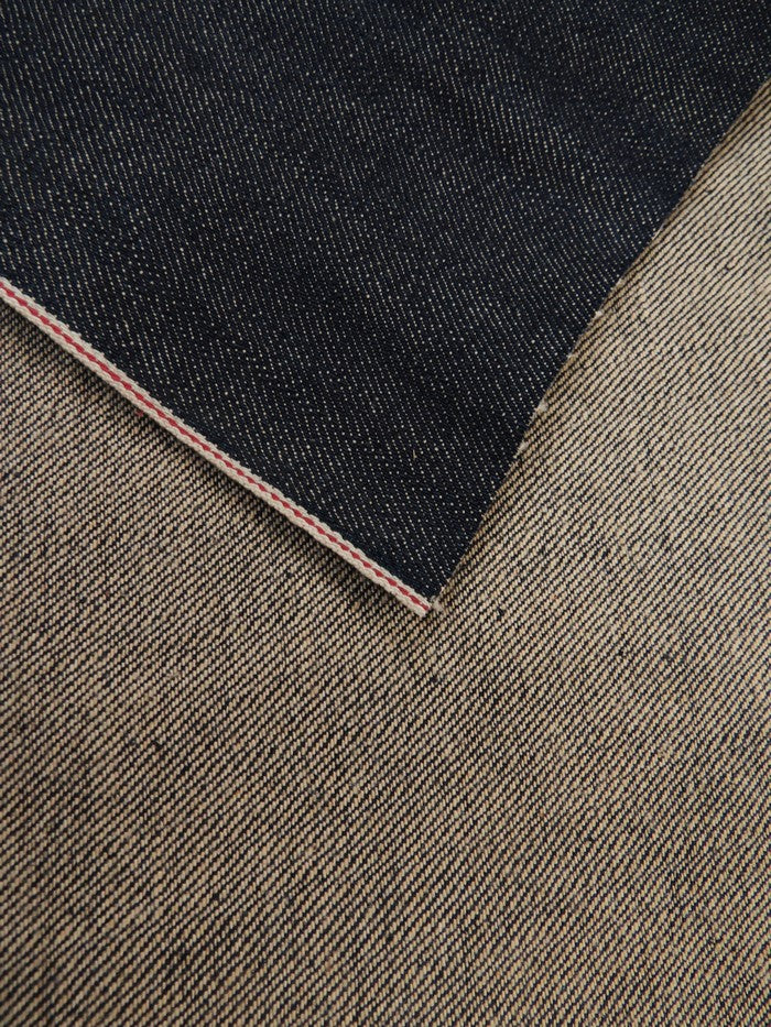 INDIGO JAPANESE SELVEDGE DENIM - RED/WHITE TICKER 14OZ - Image 3