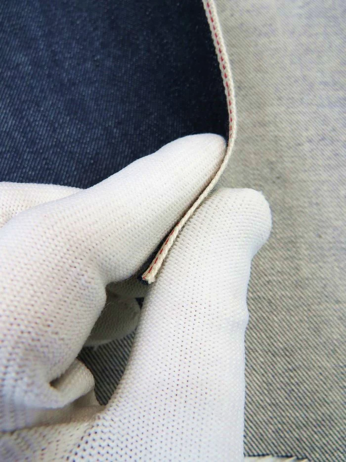INDIGO USA CONE MILLS SELVEDGE DENIM - WHITE/ RED TICKER (WHITE OAK PLANTS) DEADSTOCK  - 13OZ - Image 2