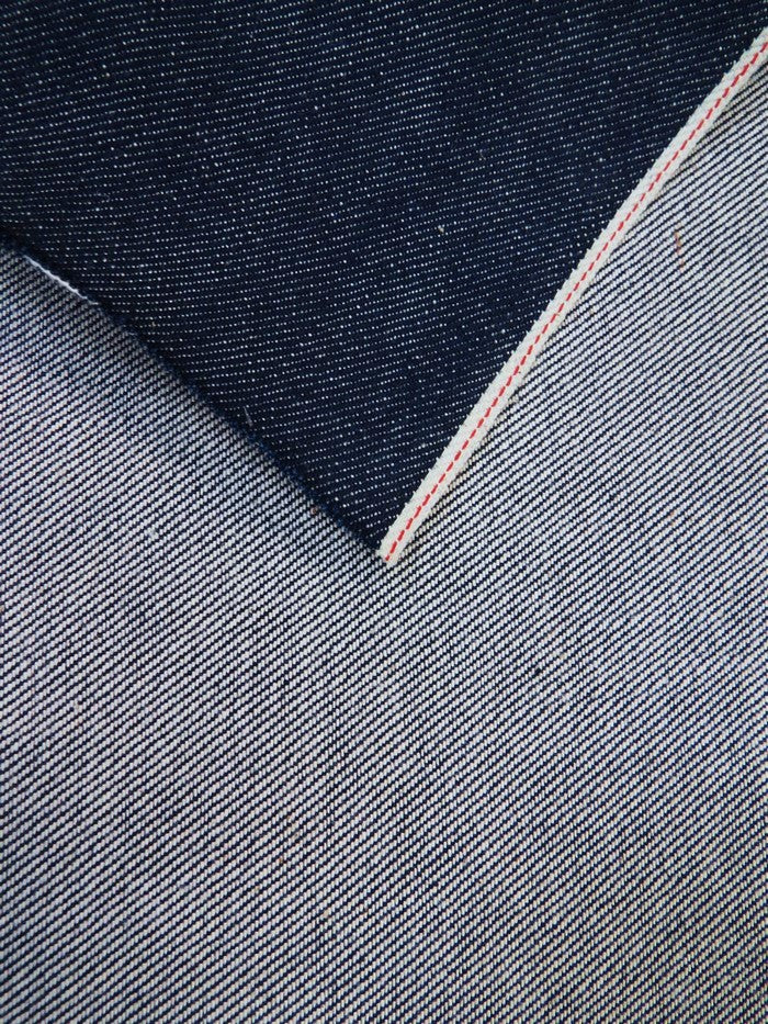 INDIGO USA CONE MILLS SELVEDGE DENIM - WHITE/ RED TICKER (WHITE OAK PLANTS) DEADSTOCK  - 13OZ - Image 4
