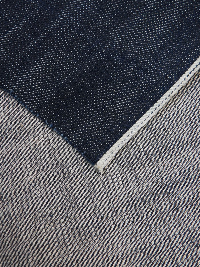 INDIGO USA SELVEDGE DENIM - INDIGO/WHITE TICKER 12OZ - Image 2
