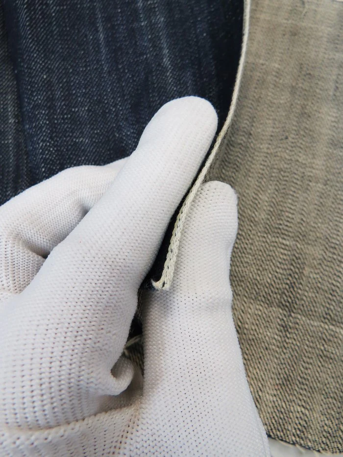 INDIGO USA SELVEDGE DENIM - INDIGO/WHITE TICKER 12OZ - Image 3