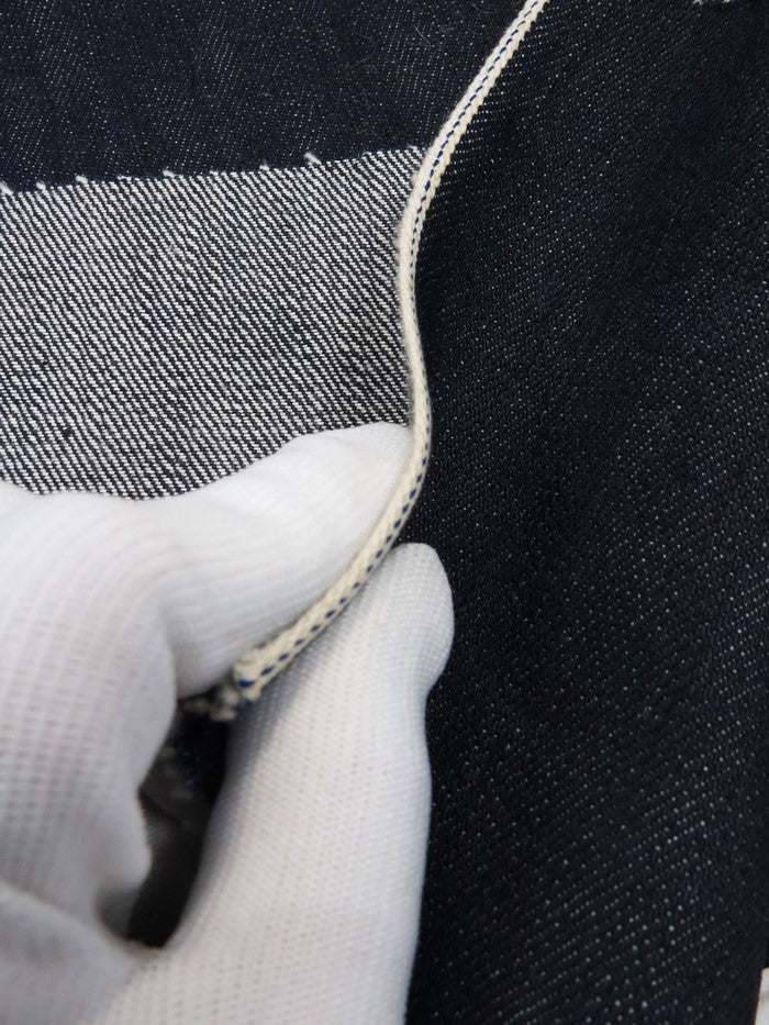 INDIGO USA SELVEDGE DENIM - INDIGO/WHITE TICKER 14OZ - Image 2