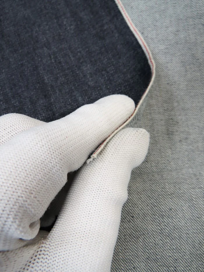 INDIGO USA SELVEDGE DENIM - RED/WHITE TICKER 13OZ - Image 2