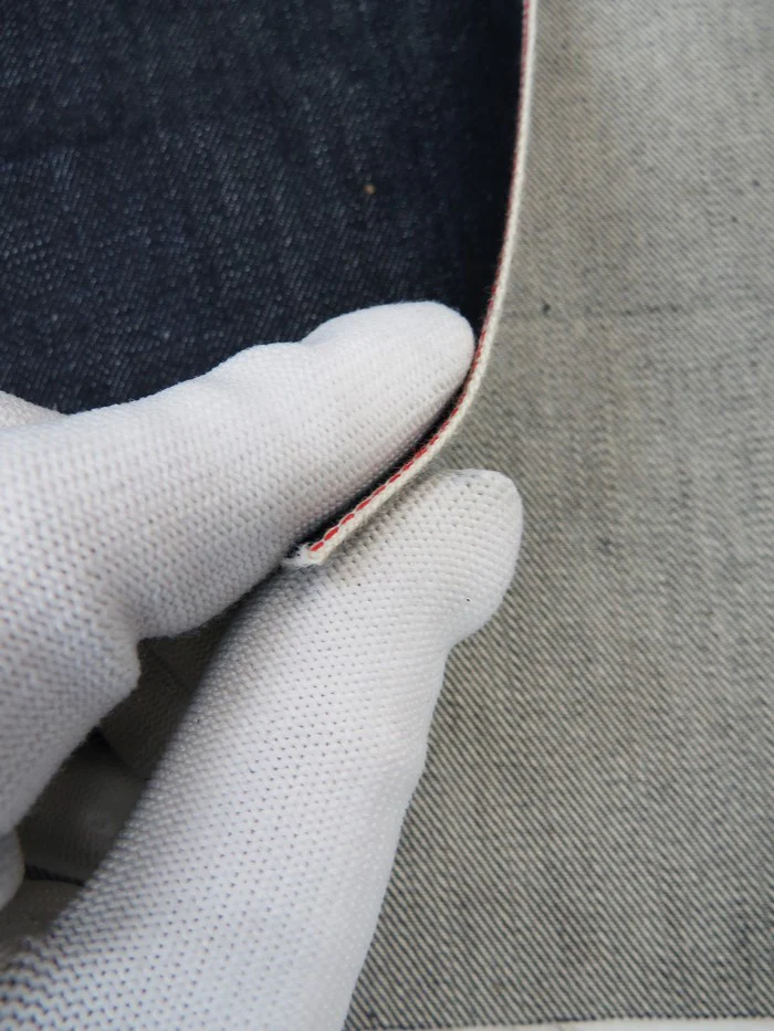 INDIGO USA SELVEDGE DENIM - RED/WHITE TICKER 13OZ - Image 2