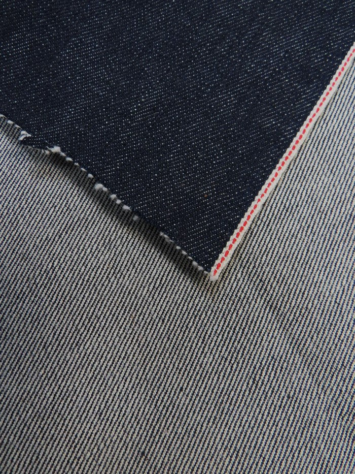 INDIGO USA SELVEDGE DENIM - RED/WHITE TICKER 13OZ - Image 3