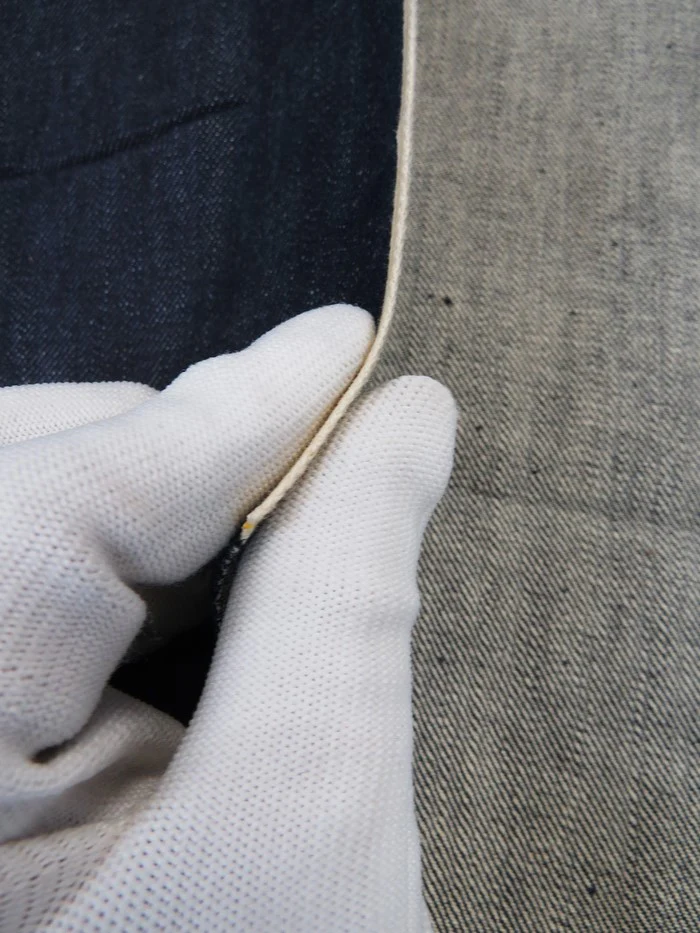 INDIGO USA SELVEDGE DENIM - YELLOW/WHITE TICKER 13OZ - Image 2