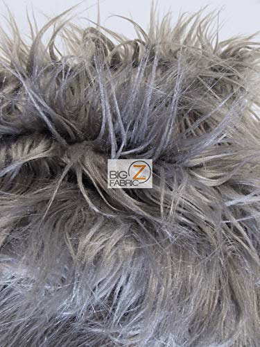 Black Solid Gorilla Animal Long Pile Faux Fur Fabric / Sold By The Yard - Image 4