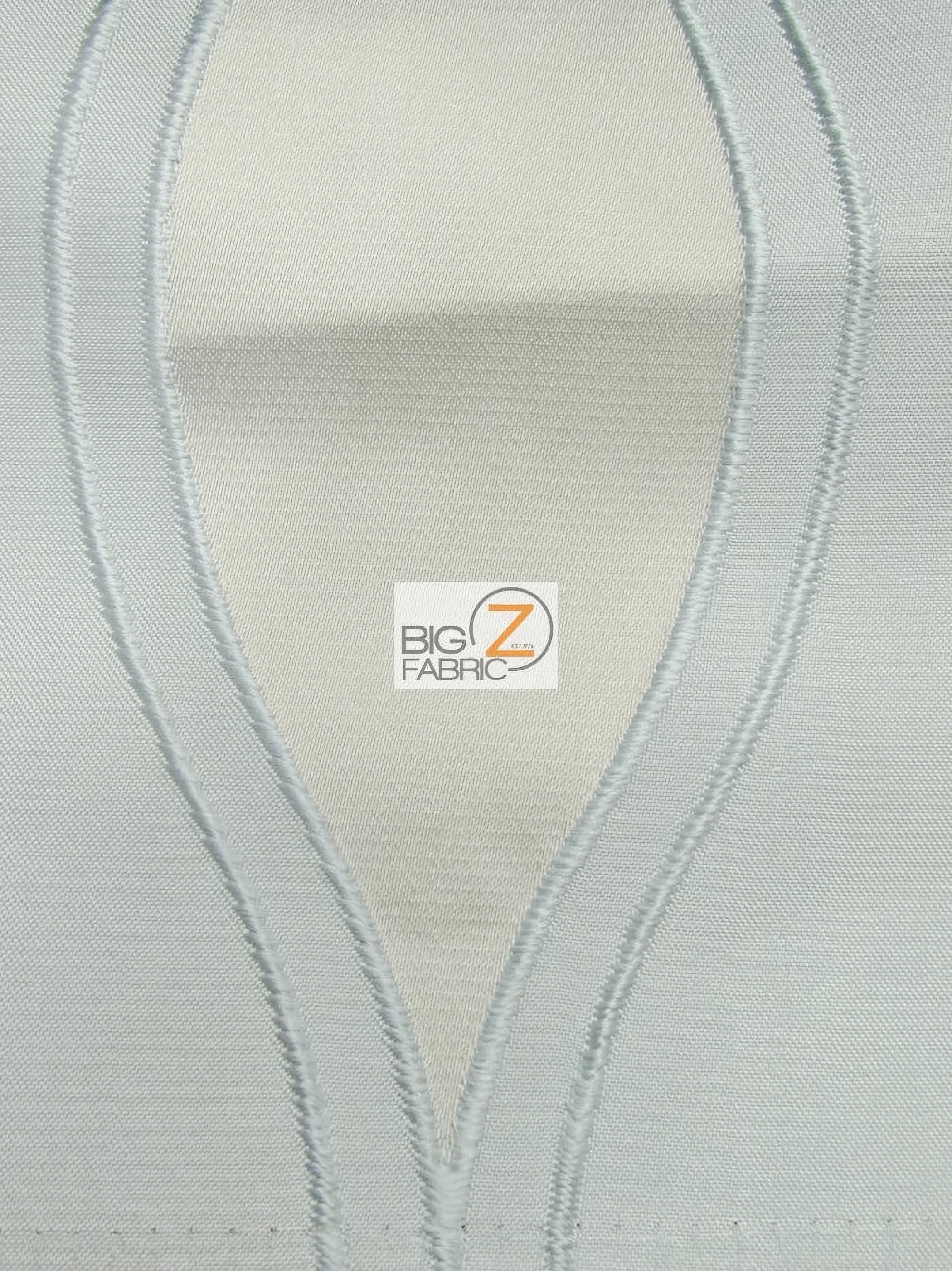 Jazmine Oval Mask Drapery Fabric / Ice / Sold By The Yard