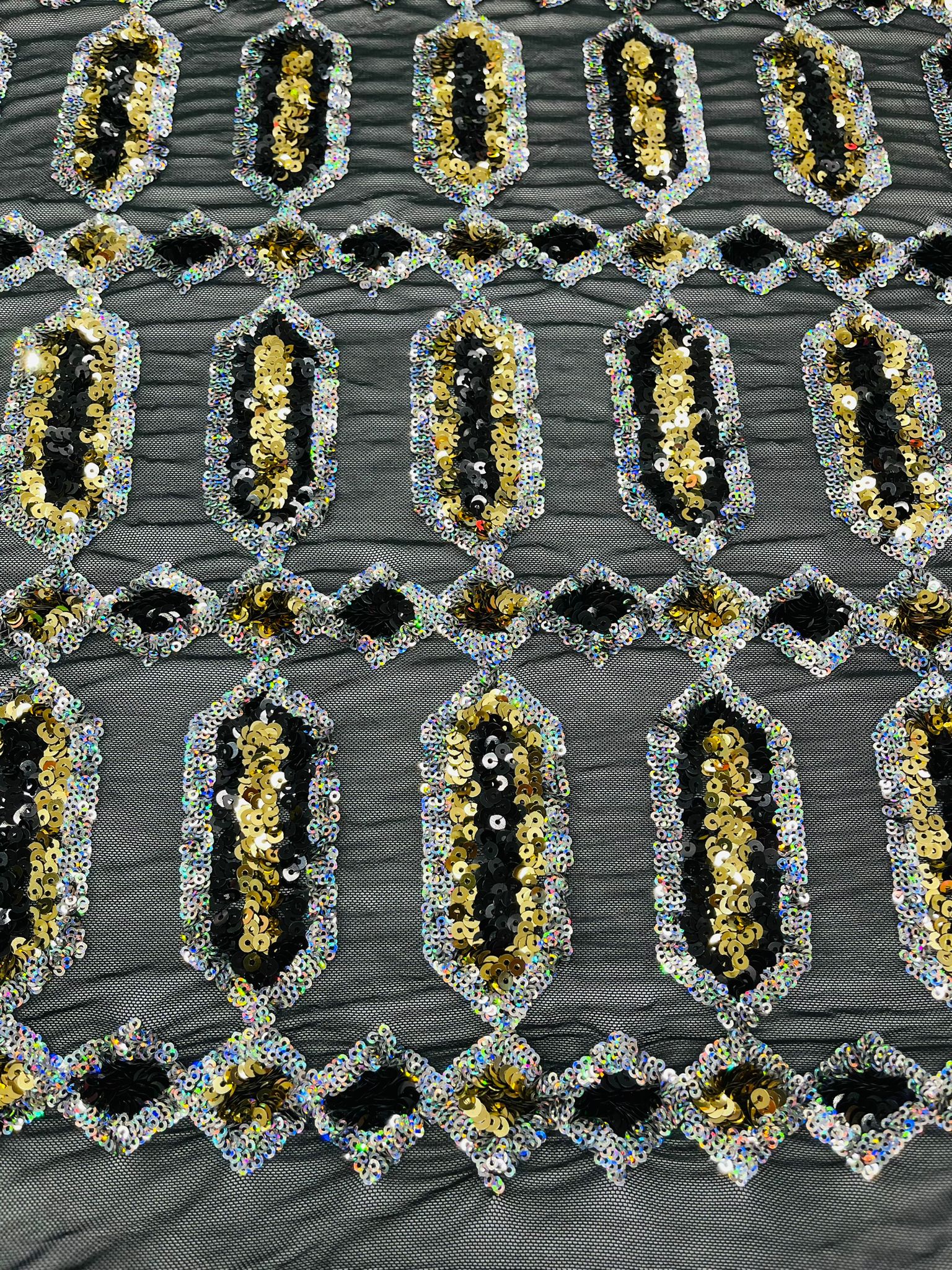 Jewel Iridescent Sequin Stretch Mesh Fabric / Sold by the Yard - Image 14