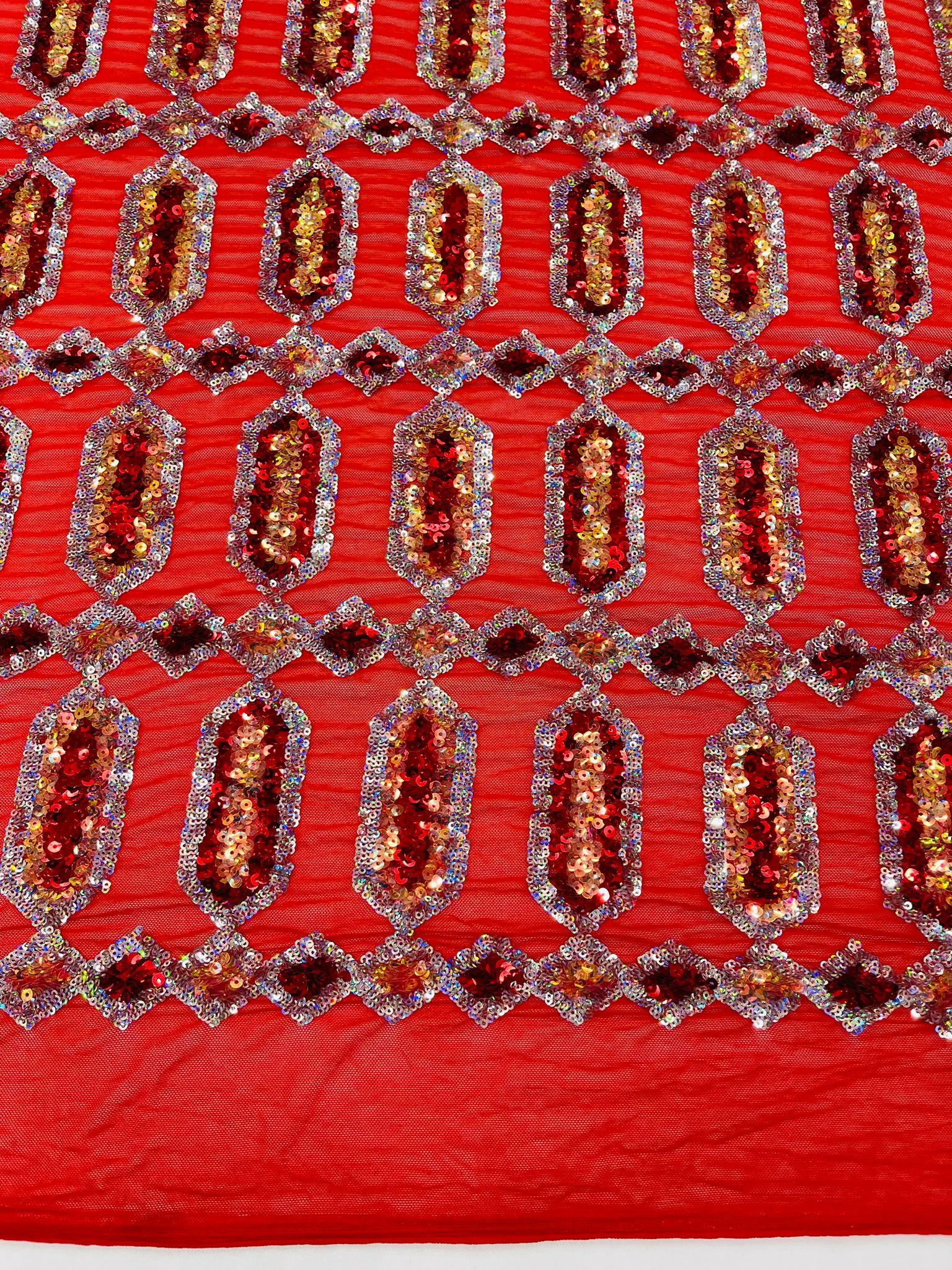 Jewel Iridescent Sequin Stretch Mesh Fabric / Sold by the Yard - Image 16