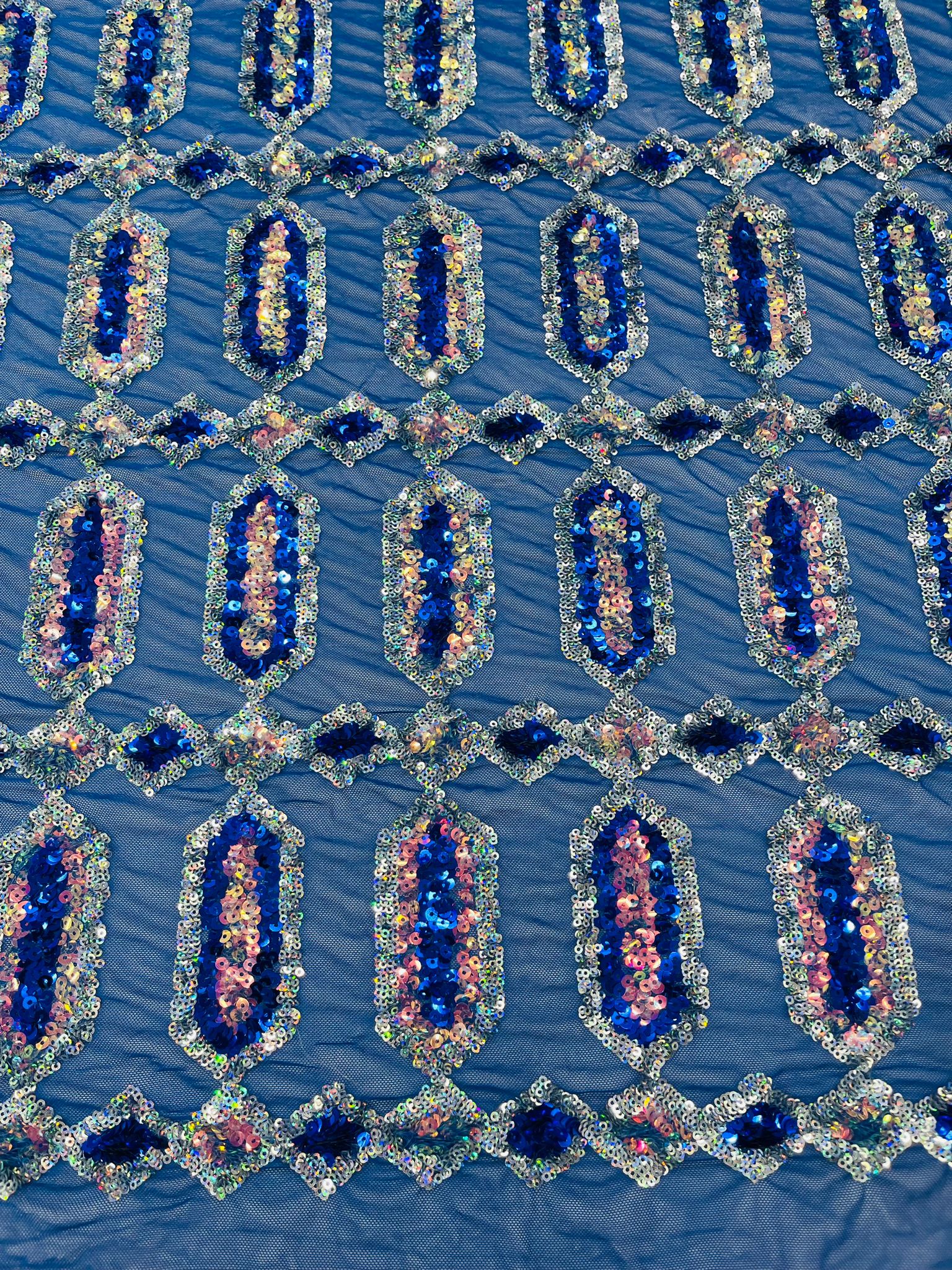 Jewel Iridescent Sequin Stretch Mesh Fabric / Sold by the Yard - Image 18