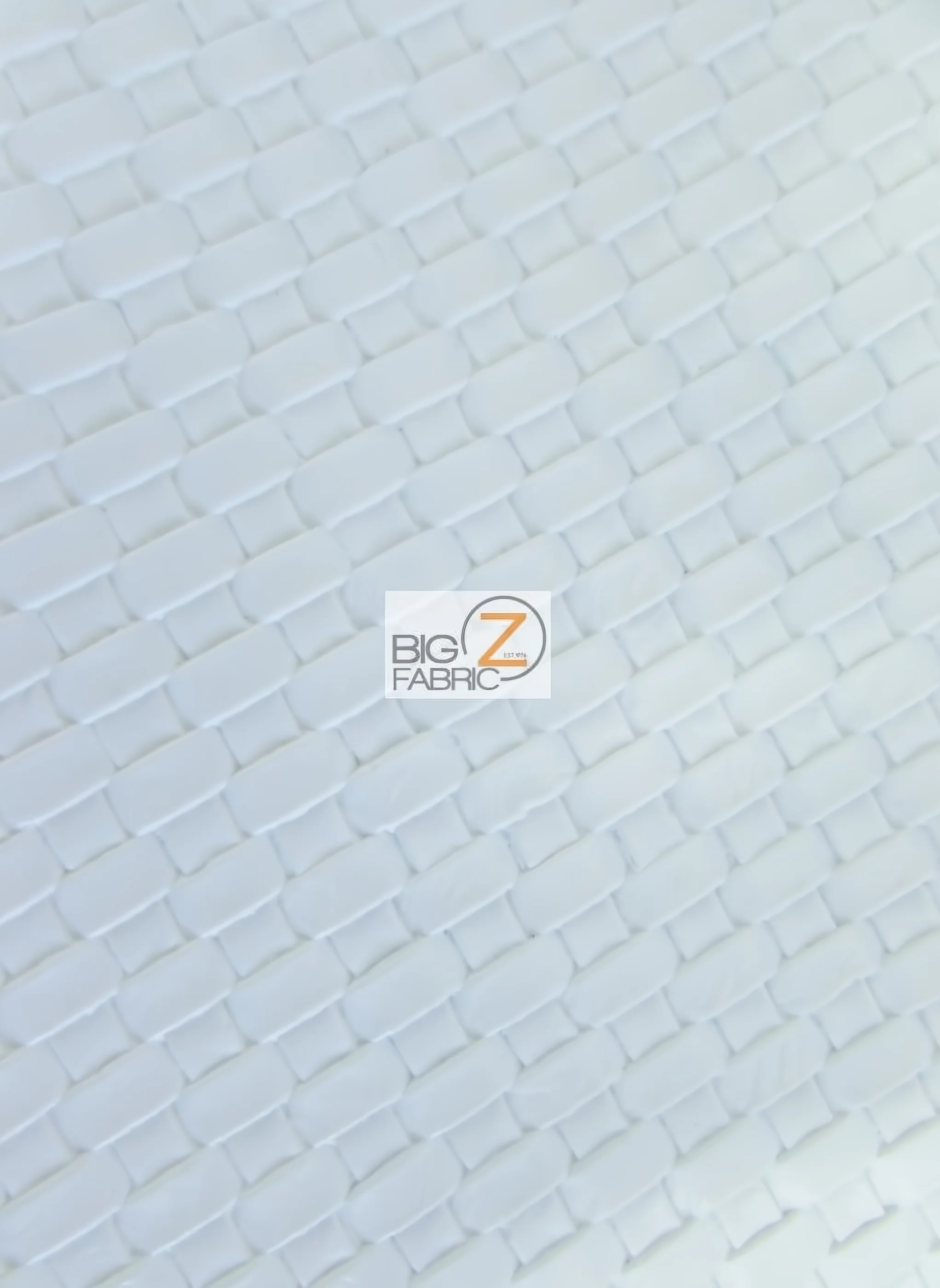 Lattice Basket Weave Upholstery Vinyl Fabric / White / Sold By The Yard Closeout!!!