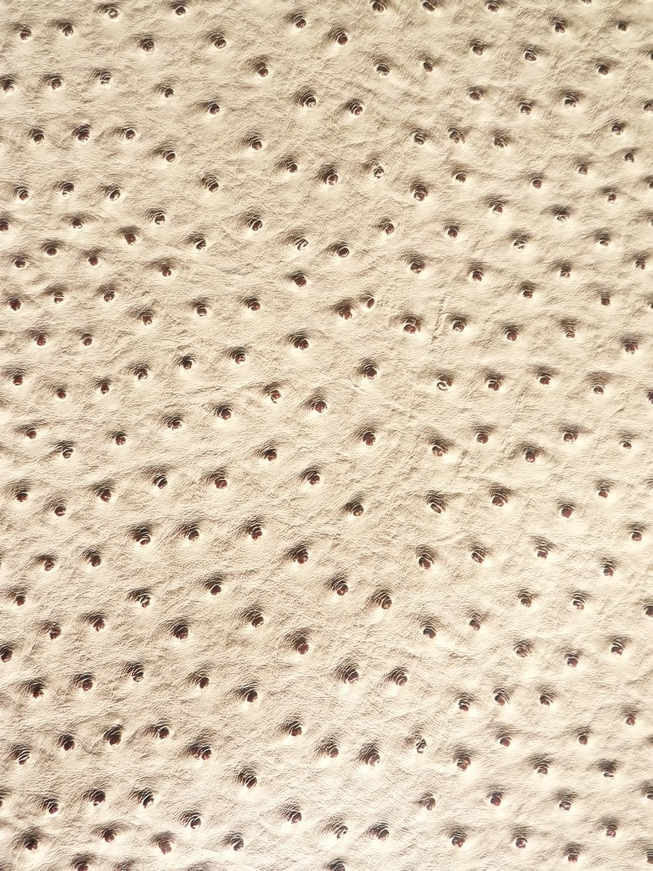 Light Coffee Classic Ostrich Upholstery Vinyl Fabric / By The Roll - 30 Yards
