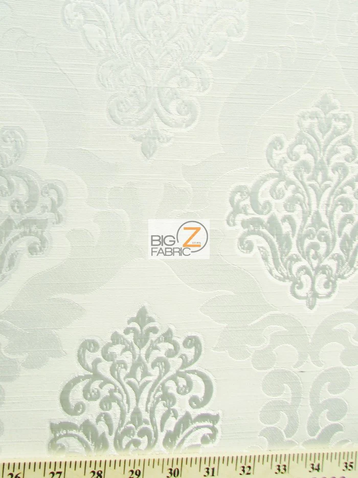 Medieval 2 Tone Damask Upholstery Fabric / Latte / Sold By The Yard - Image 2