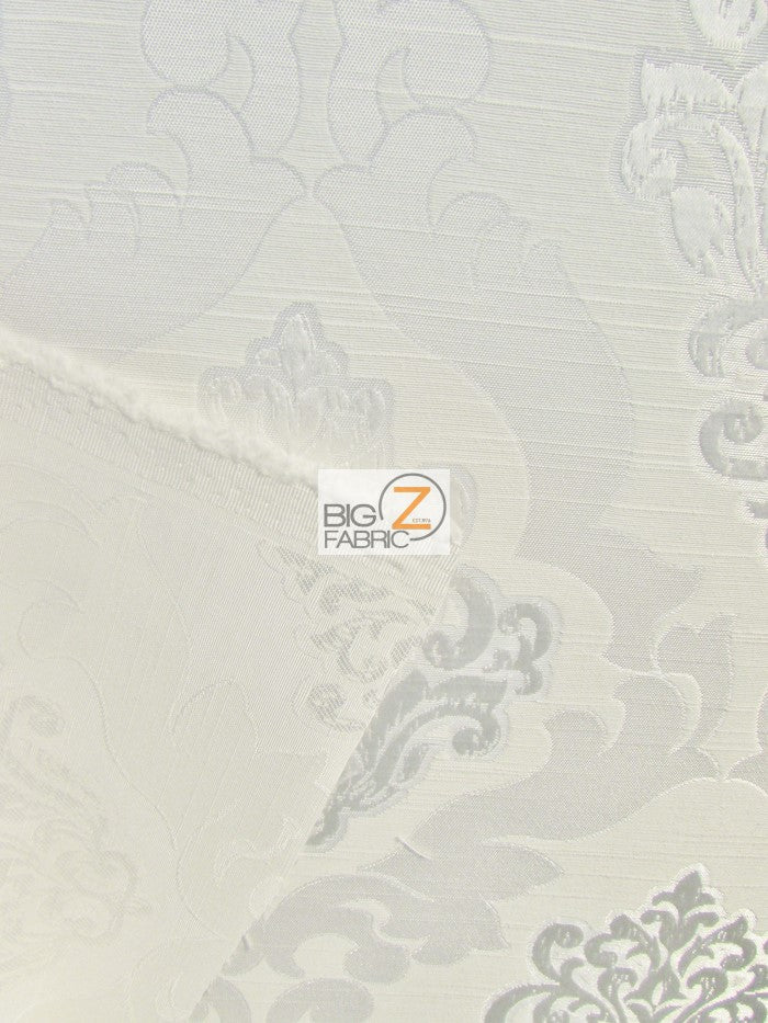 Medieval 2 Tone Damask Upholstery Fabric / Pearl / Sold By The Yard - Image 3