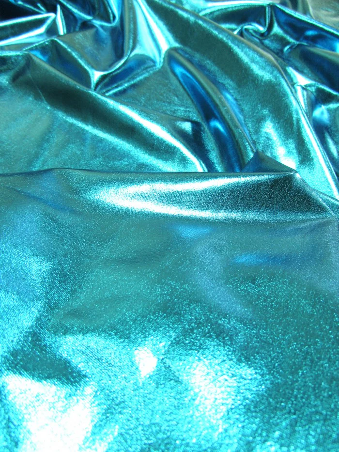 Metallic Foil Spandex Fabric / Fuchsia / Stretch Lycra Sold By The Yard - Image 2