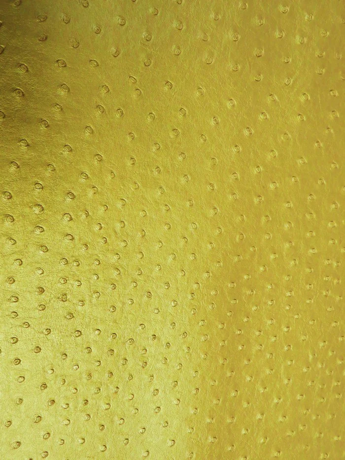 Metallic Gold Classic Ostrich Upholstery Vinyl Fabric / By The Roll - 30 Yards - Image 2