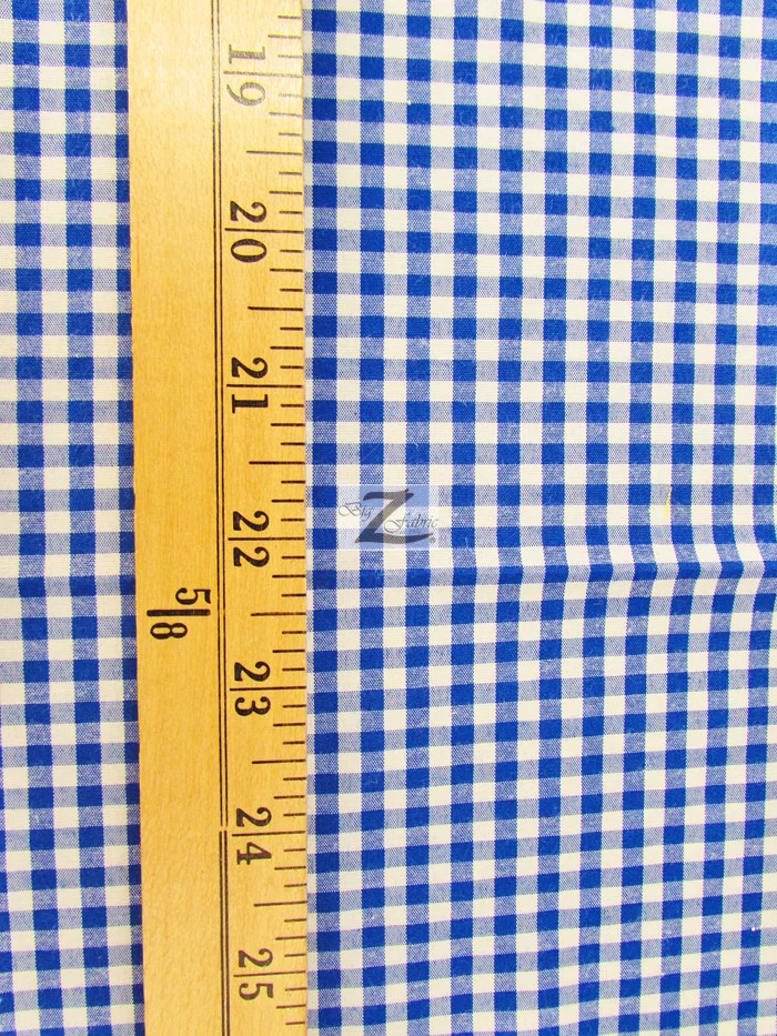 Mini Checkered Gingham Poly Cotton Printed Fabric / Hunter Green / Sold By The Yard - Image 2