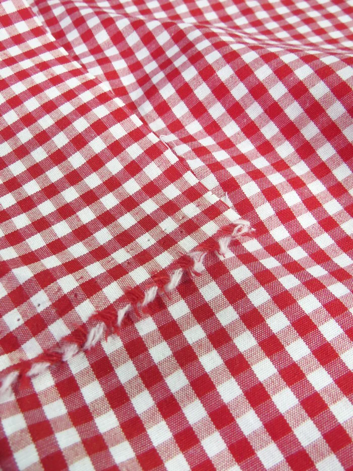 Mini Checkered Gingham Poly Cotton Printed Fabric / Navy Blue / Sold By The Yard - Image 4