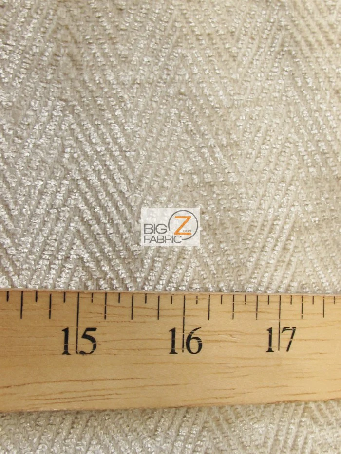 Mini Chevron Upholstery Fabric / Seaspray / Sold By The Yard - Image 2