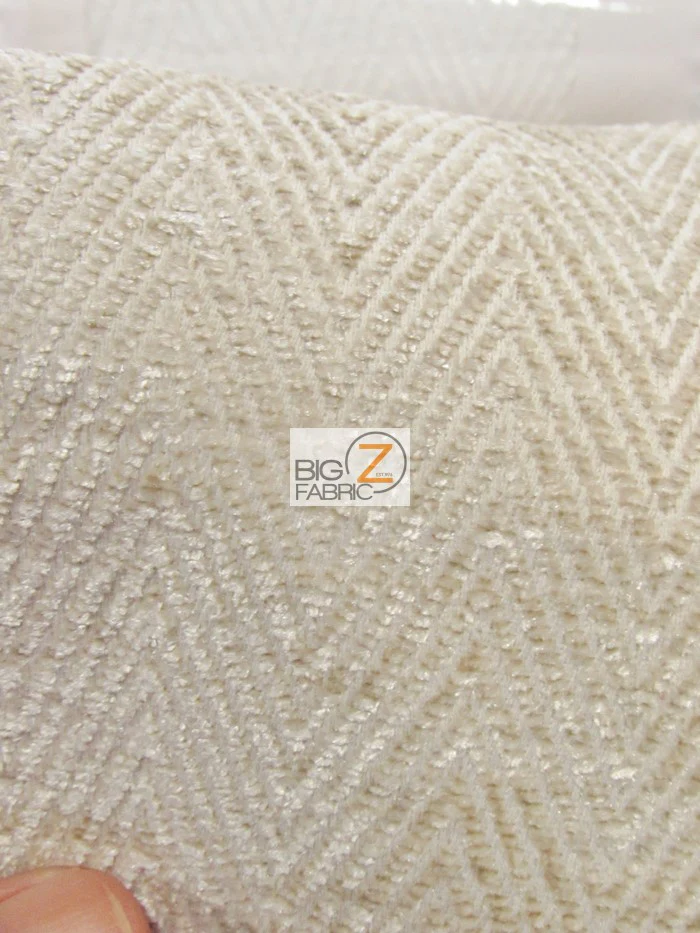 Mini Chevron Upholstery Fabric / Seaspray / Sold By The Yard - Image 3