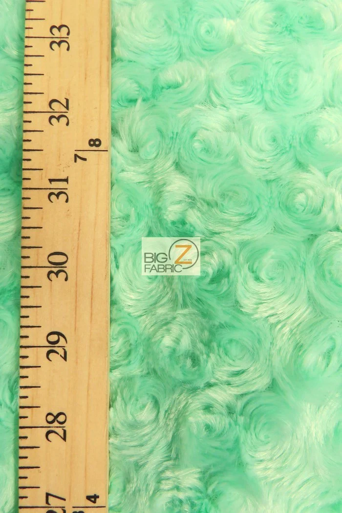 Panther Black Minky Rose/Rosette Floral Baby Soft Fabric / Sold By The Yard - Image 2