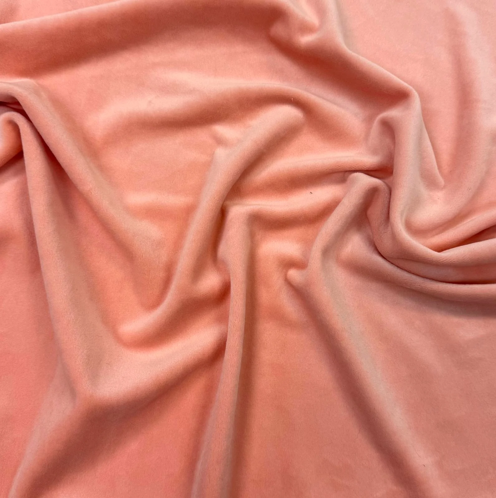 Papaya Stretch Mochi Plush Minky / Soft Solid Fabric by the Yard