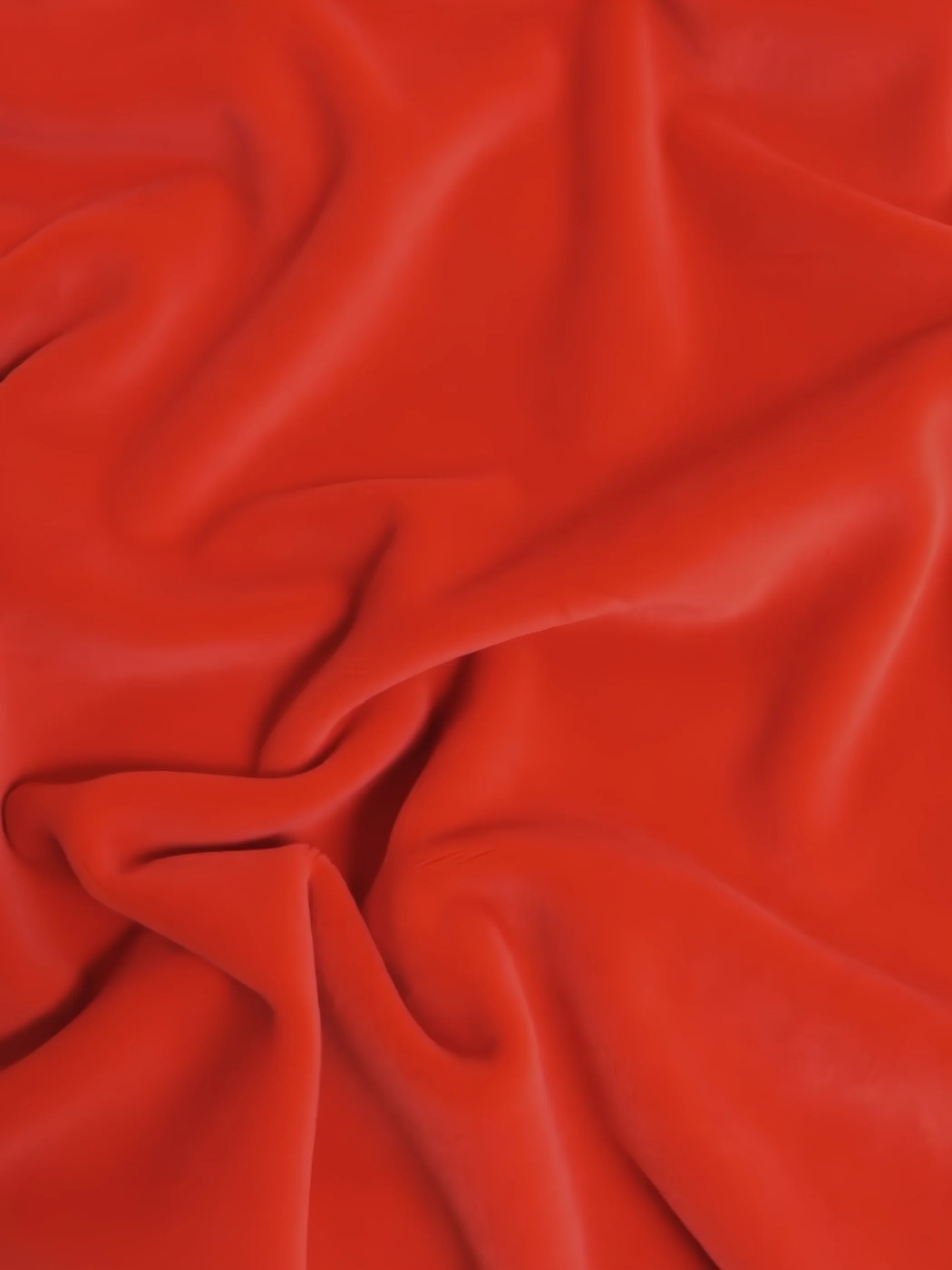Red Stretch Mochi Plush Minky / Soft Solid Fabric by the Yard