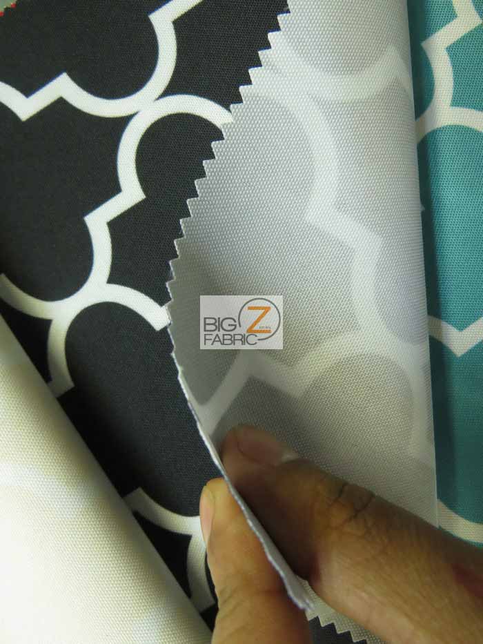 Moroccan Quatrefoil Canvas Outdoor Waterproof Fabric / Yellow / Sold By The Yard - Image 3