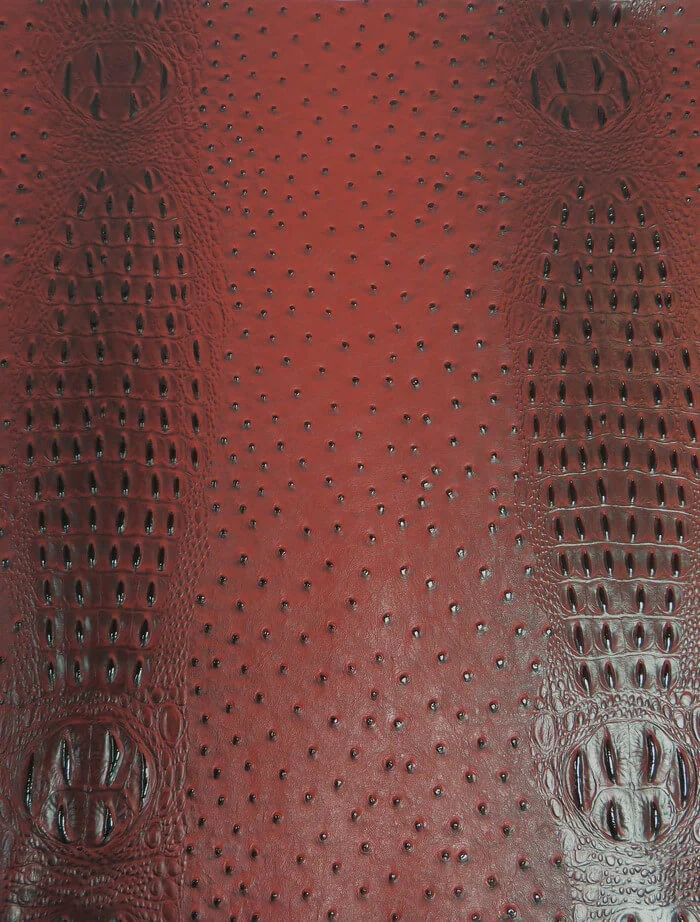 Mutant Ostrich Gator Embossed Vinyl Fabric / Deadpool Red / By The Roll - 30 Yards - Image 2