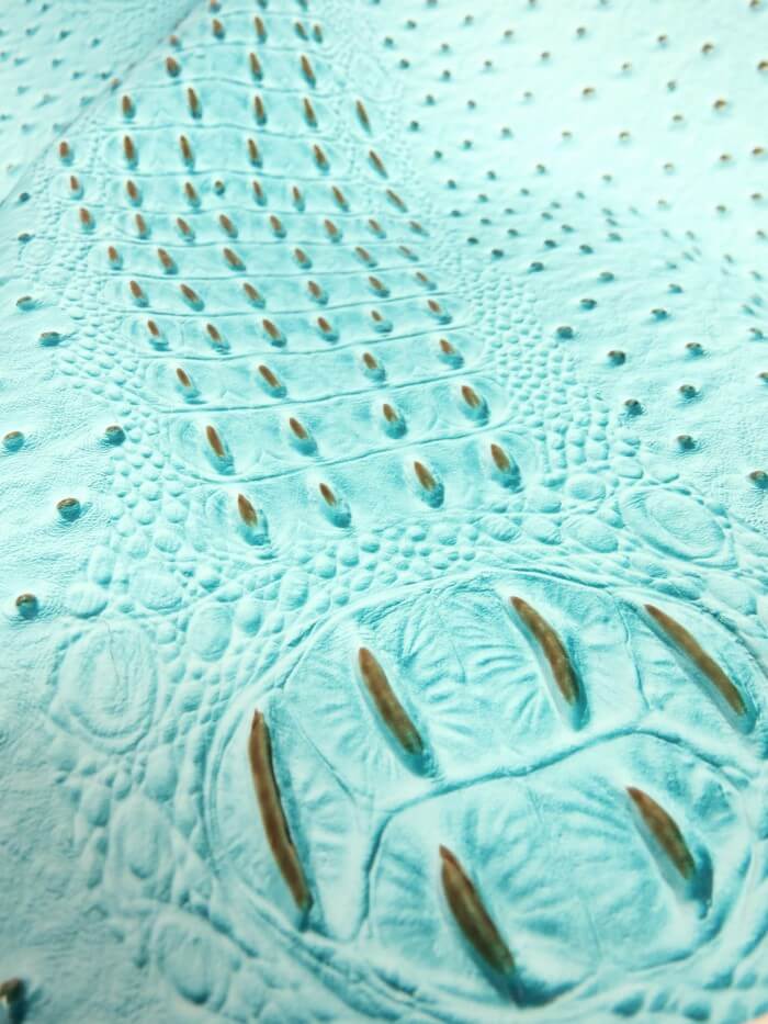 Mutant Ostrich Gator Embossed Vinyl Fabric / Grizzly Brown / By The Roll - 30 Yards - Image 4