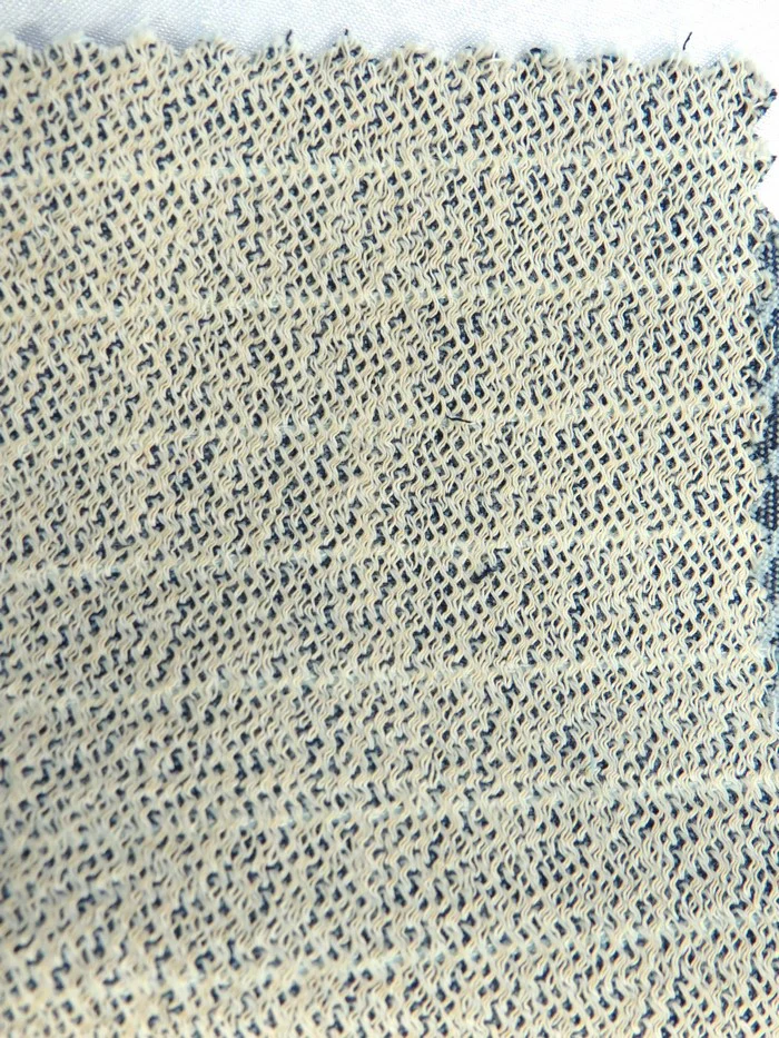Navy Stripe 6.7oz Poly-Cotton Denim - Image 2