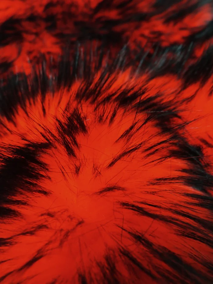 Neon Blue/Black Poison Spike Shag Faux Fur Fabric / Sold by the Yard - Image 5