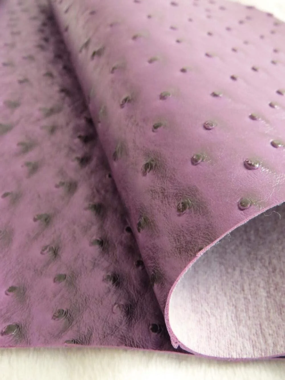 Metallic Pearl Classic Ostrich Upholstery Vinyl Fabric / Sold By The Yard - Image 4