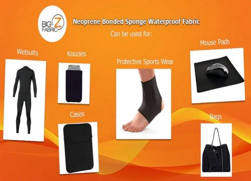 Neoprene Bonded Sponge Waterproof Wetsuit Fabric / 1mm White / Sold By The Foot - Image 2