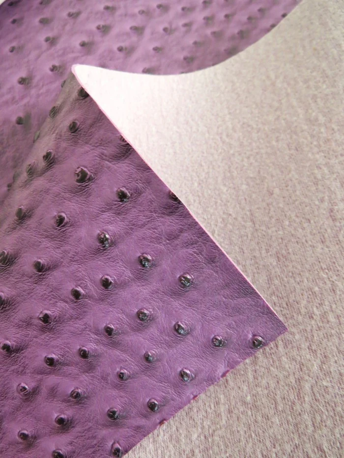 Passion Purple Classic Ostrich Upholstery Vinyl Fabric / Sold By The Yard - Image 4