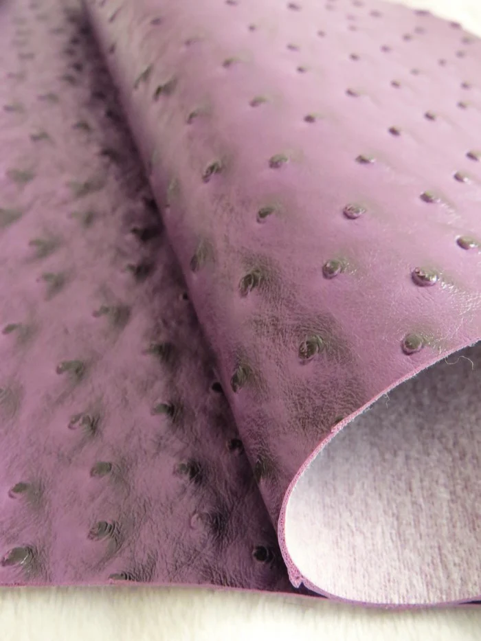 Passion Purple Classic Ostrich Upholstery Vinyl Fabric / Sold By The Yard - Image 6