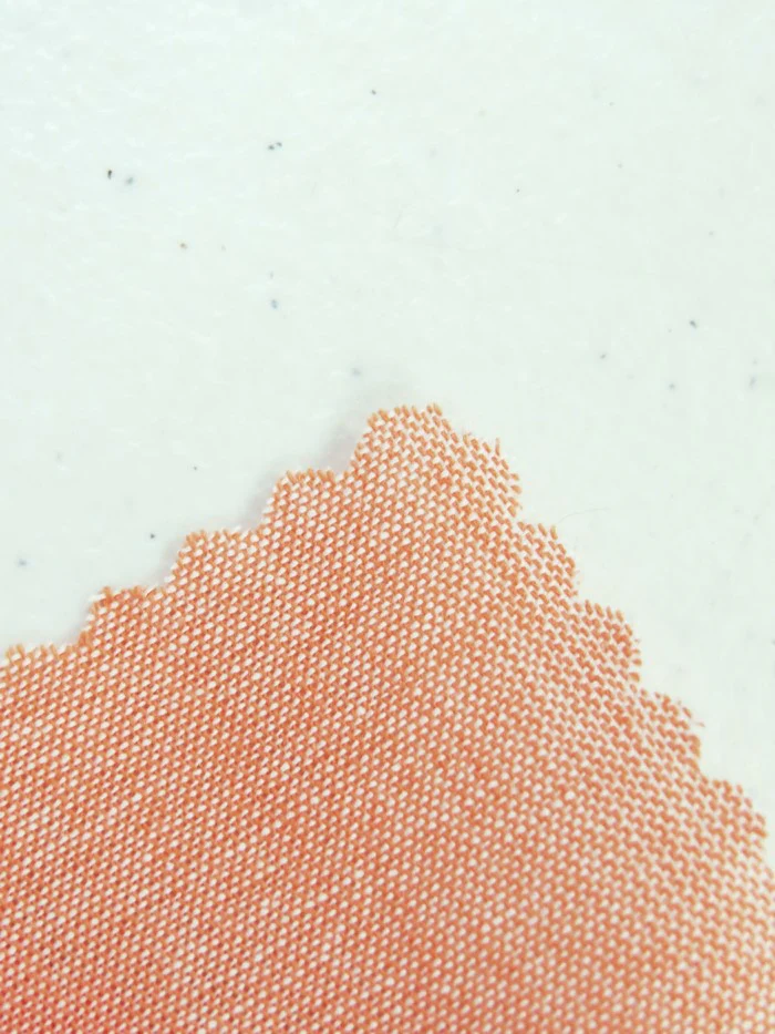 Peach 100% Cotton Chambray Fabric - Image 2