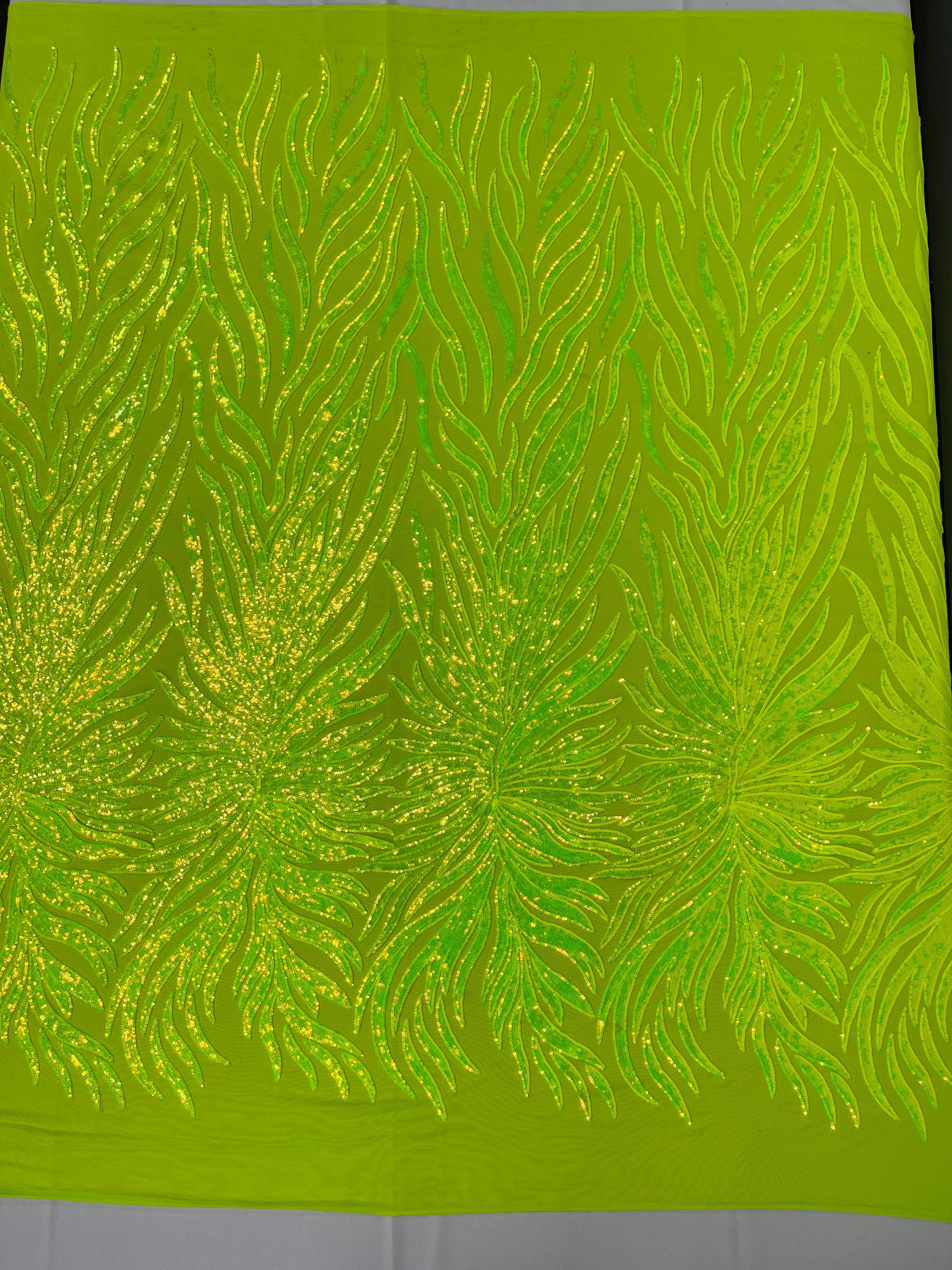 Phoenix Feather Sequin Stretch Mesh Fabric / Sold by the Yard - Image 12
