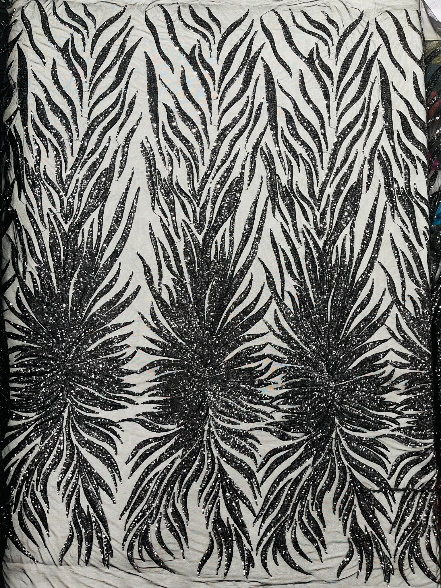 Phoenix Feather Sequin Stretch Mesh Fabric / Sold by the Yard - Image 14