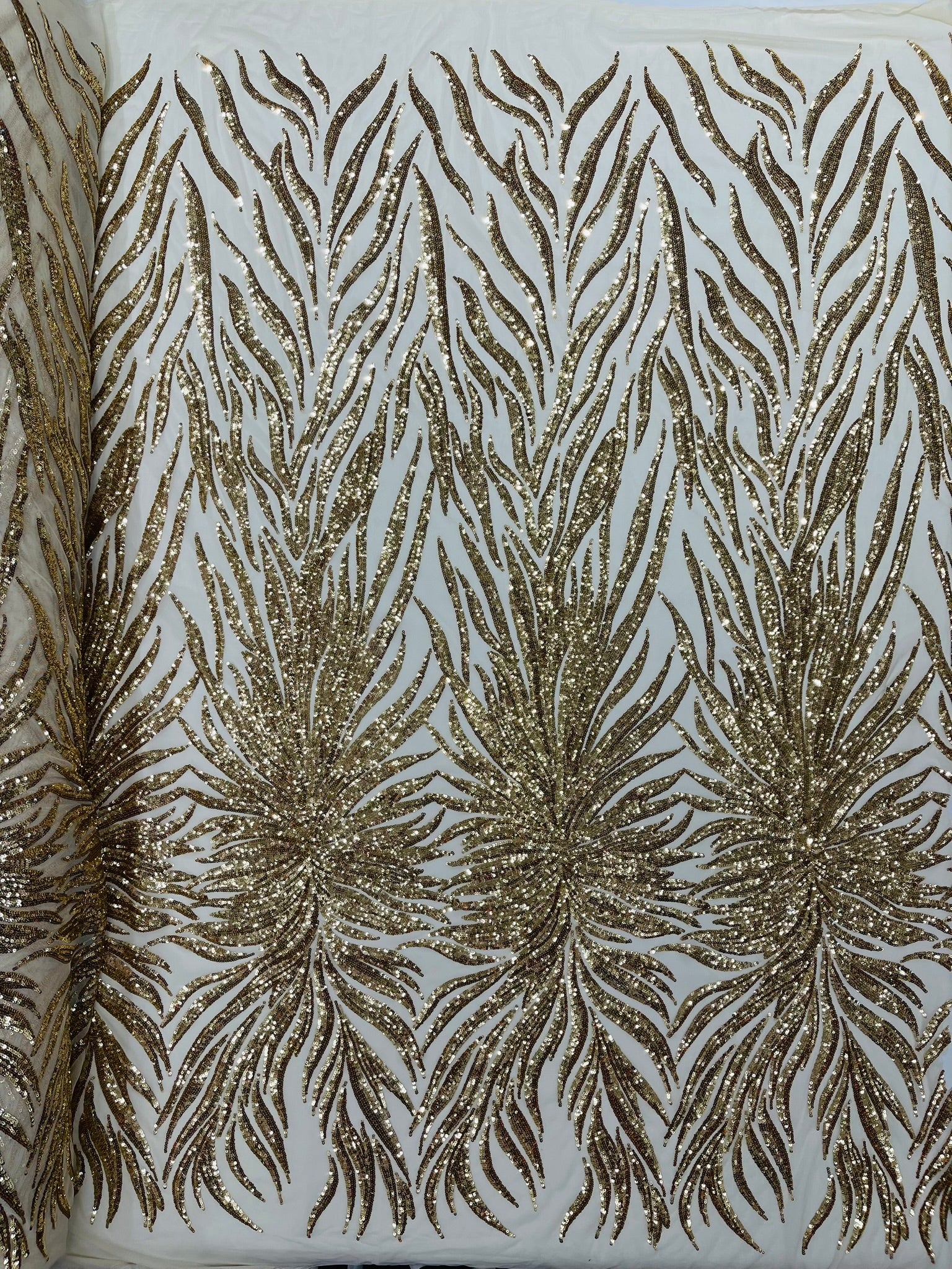 Phoenix Feather Sequin Stretch Mesh Fabric / Sold by the Yard - Image 16